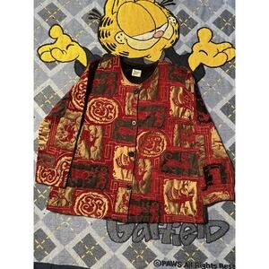 Vintage Japanese Fancy Dress Over Coat Full Print Jacket